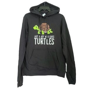 Hoodie Funny Turtle Pullover Size S unisex